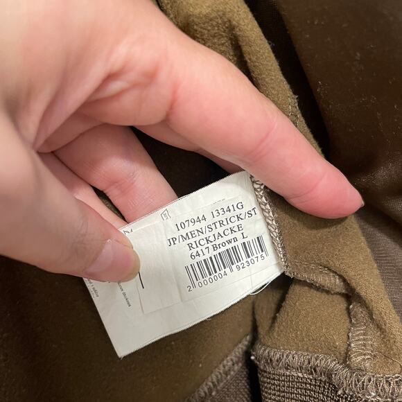 Vintage 90s Kenvelo Men's L European 1989 Track Jacket Full Zip Soccer Brown y2k - Picture 10 of 11